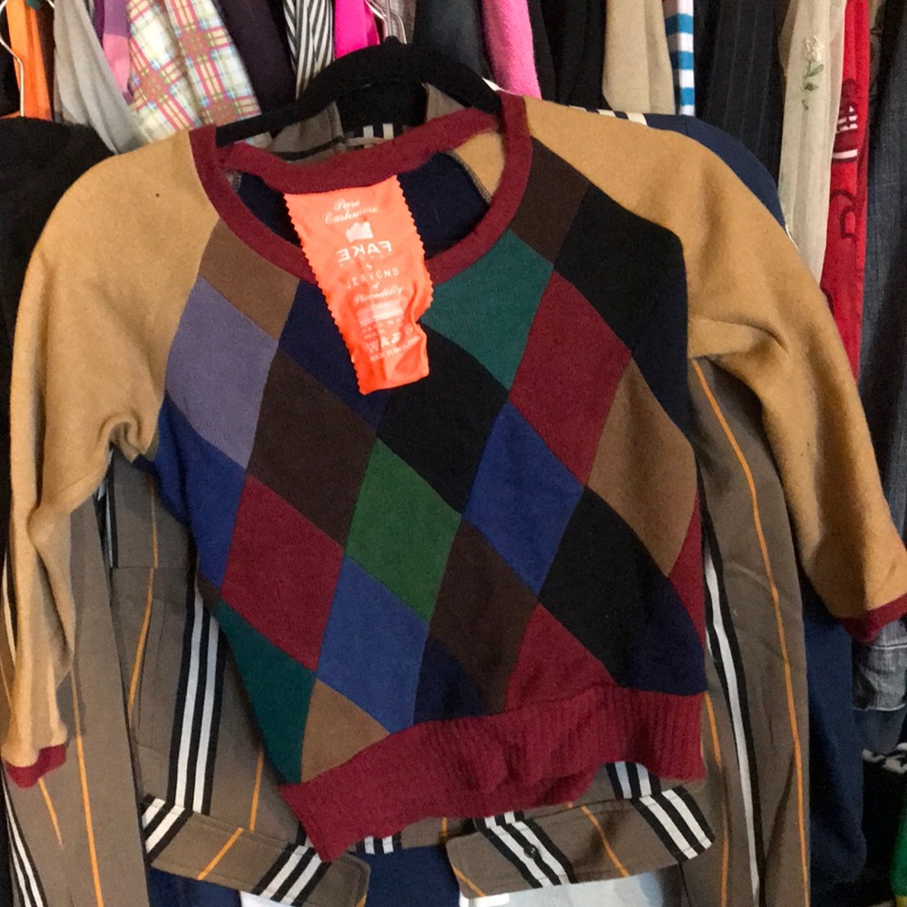 Y2K Fake London Jeavons of Piccadilly cashmere sweater